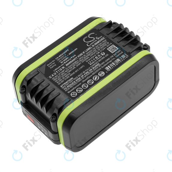 Battery for Worx WX800.9 MAX, WX-JCR.9, 4950mAh, Li-Ion, 20V, WA3551.1, HQ