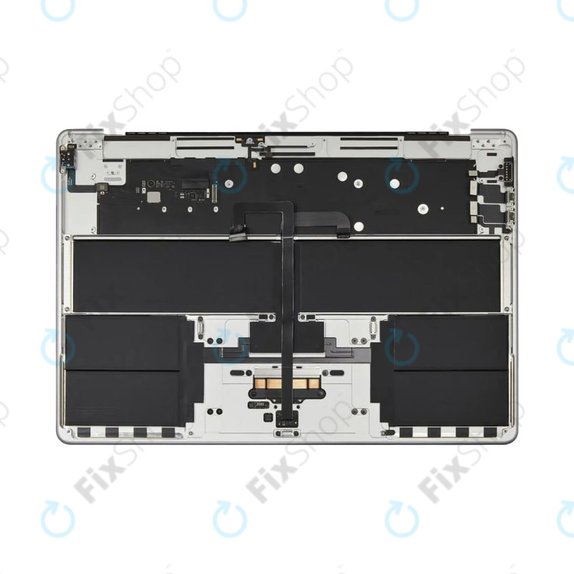 Top case keyboard frame for MacBook Air 15", A3114 (2024), with US keyboard and battery, Silver, 661-40267, Genuine Apple