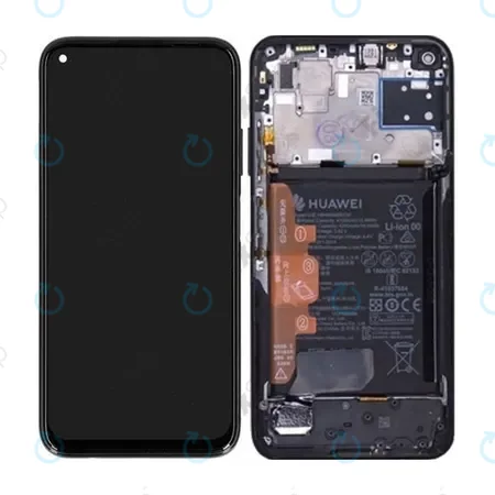 Huawei P40 lite - LCD Display + Touch Screen + Frame + Battery (Midnight Black) - 02353KFU Genuine Service Pack