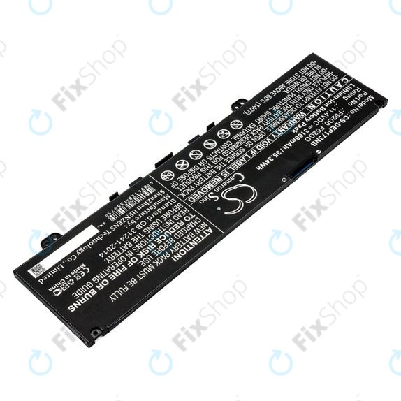 Battery for Dell Inspiron 13, 7373, Vostro 13, 3100mAh, Li-Ion, 11.4V, F62G0, HQ