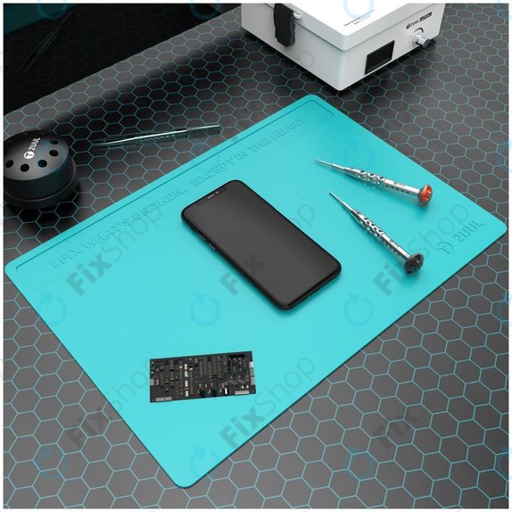 2UUL - ESD Antistatic Heat-Resistant Silicone Pad with Anti Dust Coating - 40 x 28cm (Blue)