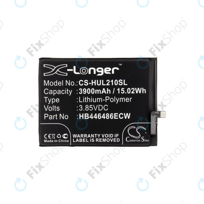 Battery for Huawei P Smart Pro 2019, 3900mAh, Li-Pol, 3.85V, HB446486ECW, HQ