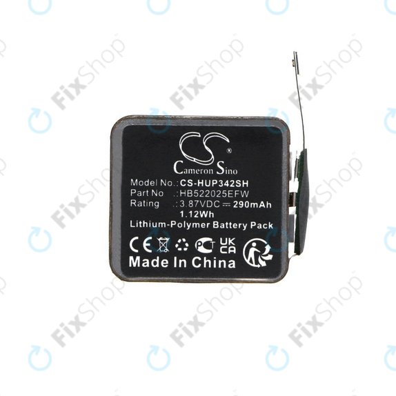 Battery for Huawei Watch GT3 42mm, Watch GT3 Pro 42mm, 290mAh, Li-Pol, 3.87V, HB522025EFW, HQ
