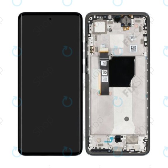 Motorola Edge 40 Neo XT2307 - LCD Display + Touch Screen + Frame (Black Beauty) - 5D68C23158 Genuine Service Pack