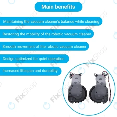 Xiaomi Roborock S5 Max, S6 Pure, S7 - Left & Right Wheel with Engine (Grey)