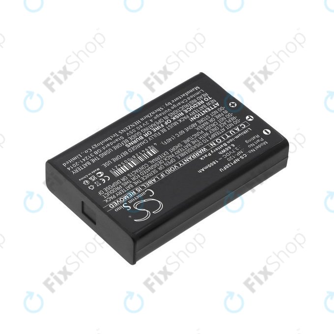 Battery for Toshiba Camileo H30, FujiFilm NP-120, 1800mAh, Li-Ion, 3.7V, PX1657, HQ