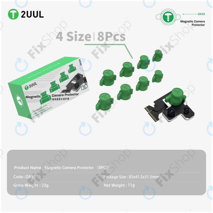 Magnetic camera protector for phone repair, 2UUL DA35, 8pcs/pack