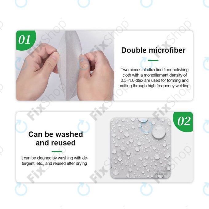 Relife RL-045C - Microfiber Double-Layer Polishing Cloth