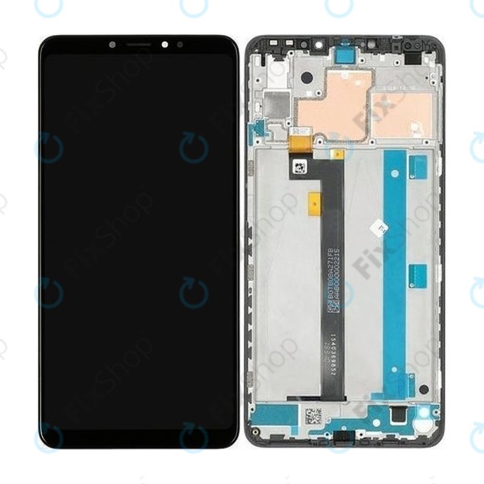 Xiaomi Mi Max 3 - LCD Display + Touch Screen + Frame (Black) - 560610042033 Genuine Service Pack