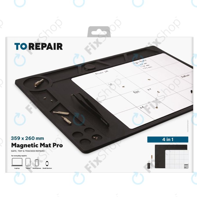 SBS - Magnetic Pro Pad for Screws and Small Parts 4in1, Black