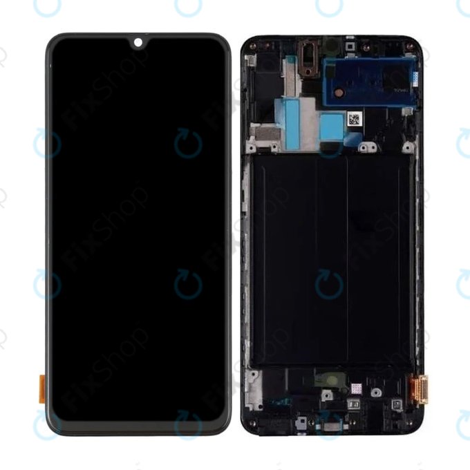 Samsung Galaxy A70 A705F - LCD Display + Touch Screen + Frame (Black) OLED