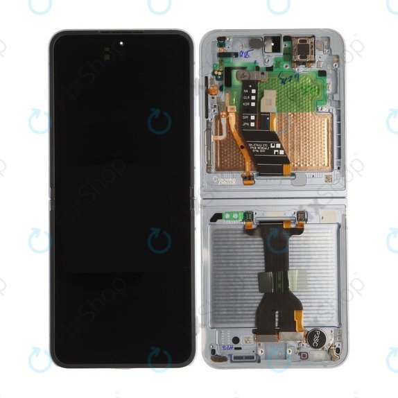Samsung Galaxy Z Flip 6 F741B - LCD Display + Touch Screen + Frame (Light Blue) - GH82-35014C Genuine Service Pack