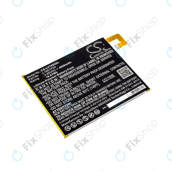 Battery for Lenovo Tab 4, Lenovo TB850, 4850mAh, Li-Pol, 3.85V, L16D1P34, HQ