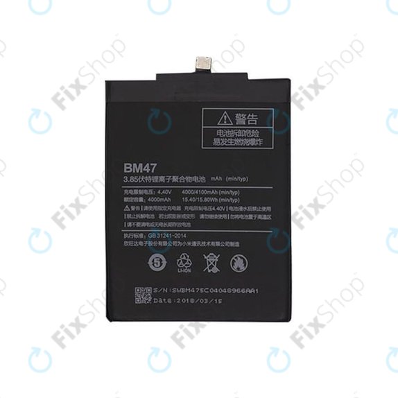 Xiaomi Redmi 3, 3S, 3 Pro, 4X - Battery BM47 4100mAh