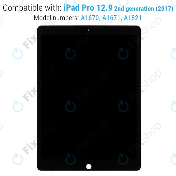 LCD Display for iPad Pro 12.9" (2nd Gen 2017), Black, Touch Screen and IC Board without Frame, Refurbished