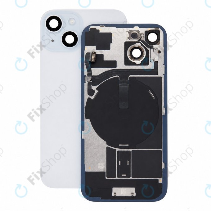 Rear Housing Glass for iPhone 15, Blue, Pulled A