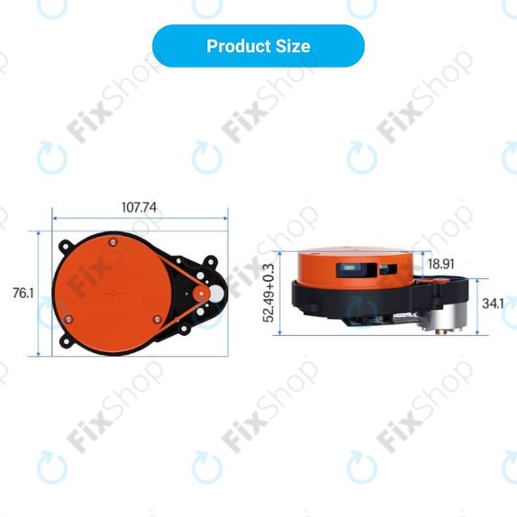 Xiaomi Roborock S4 Max, S5, S5 Max, S6, S6 MaxV, S6 Pure, S7, Mijia 1S - Laser Distance Sensor