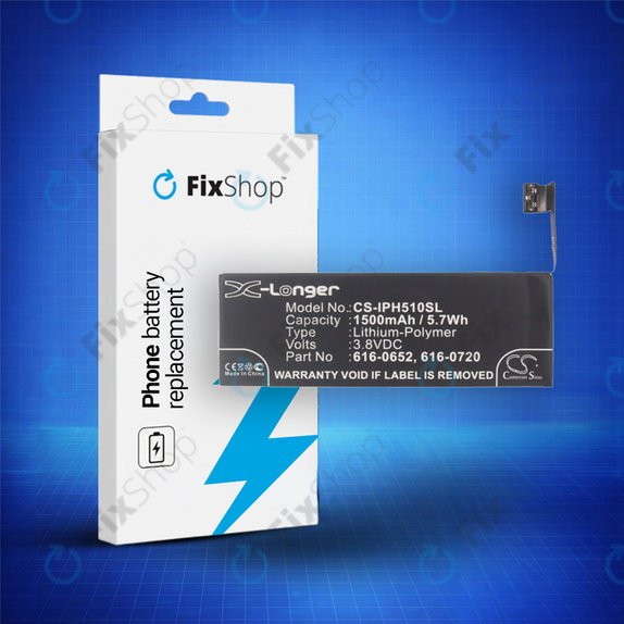 Apple iPhone 5S, 5C - Battery 616-0652, 616-0720 1500mAh HQ