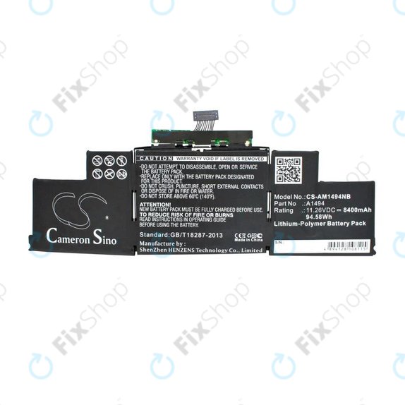Apple MacBook Pro 15" A1398 (Late 2013 - Mid 2014) - Battery A1494 8400mAh HQ