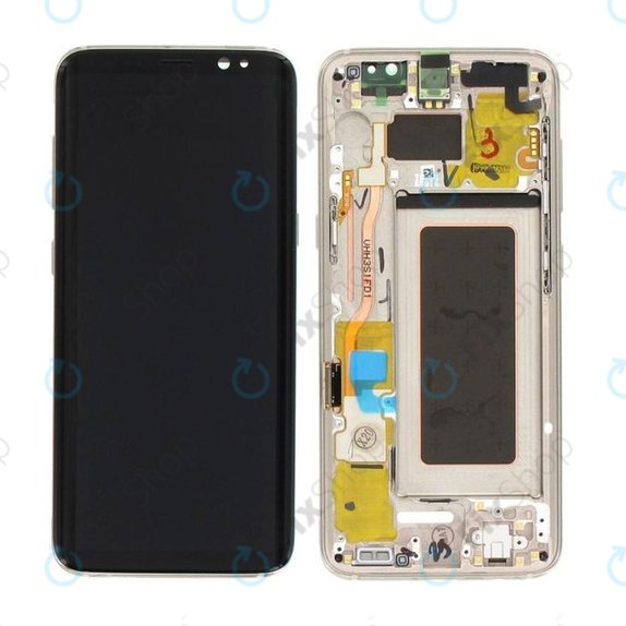 Samsung Galaxy S8 G950F - LCD Display + Touch Screen + Frame (Maple Gold) - GH97-20457F, GH97-20473F, GH97-20458F, GH97-20629F Genuine Service Pack