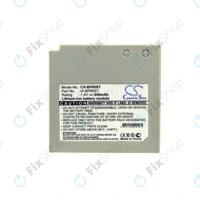 Battery for Samsung VP-MX10, 20, 850mAh, Li-Ion, 7.4V, IA-BP85ST, HQ