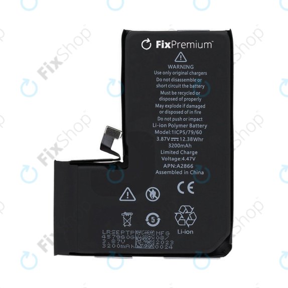 Battery for iPhone 14 Pro, 3200mAh, DIAGNOSTIC