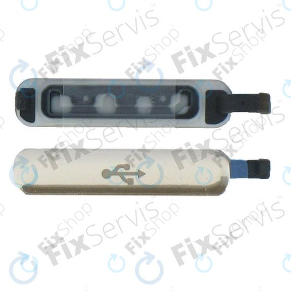 Samsung Galaxy S5 G900F - Charging Connector Cover (Silver) - GH98-32941A Genuine Service Pack