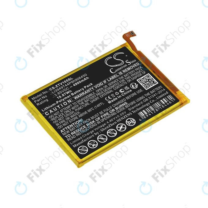 Battery for ZTE Blade V Smart, V30 Vita, 4900mAh, Li-Pol, 3.85V, Li3949T44P8h906450, HQ