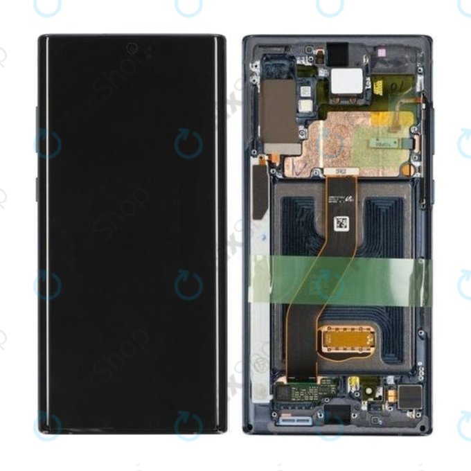 Samsung Galaxy Note 10 Plus - LCD Display + Touch Screen + Frame (Aura Black) - GH82-20838A, G82-20900A Genuine Service Pack