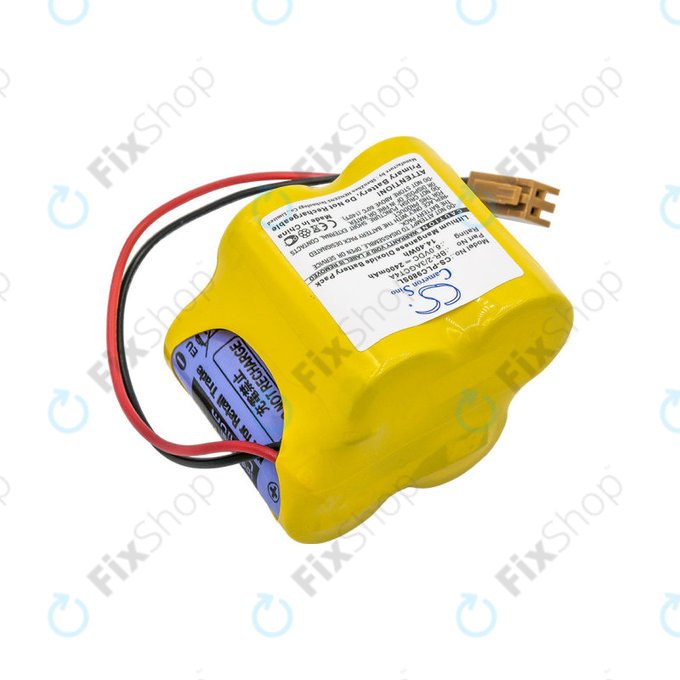Battery for Fanuc 18-T Series Programmable Logic, 2400mAh, Li-MnO2, 6V, BR-2/3AGCT4A, HQ