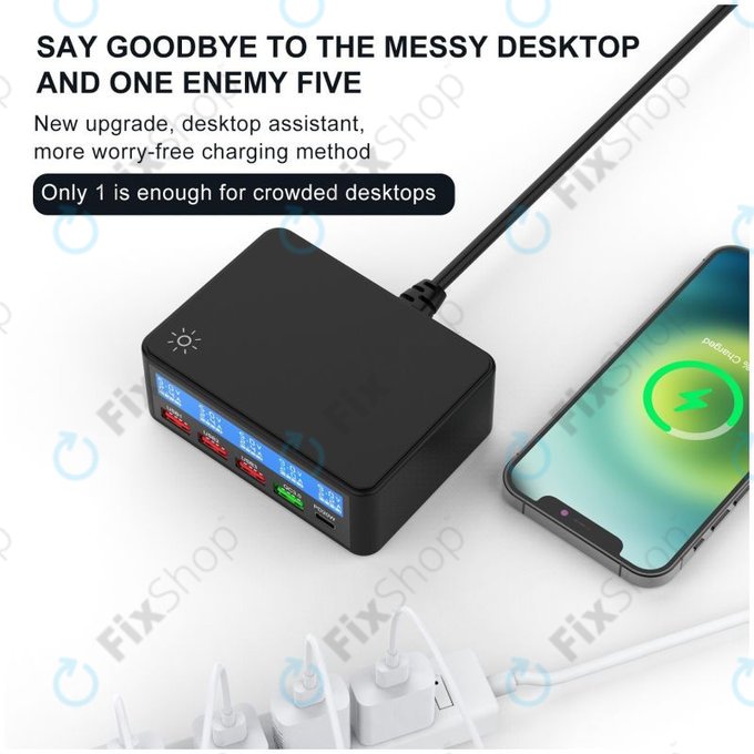 FixPremium - USB Charging Station with USB 3.0 & USB-C