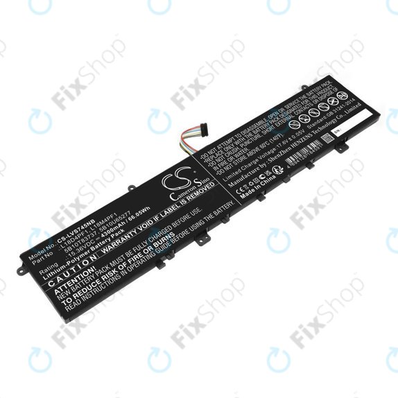Battery for Lenovo Yoga, 4300mAh, Li-Pol, 15.36V, L18D4PF1, HQ