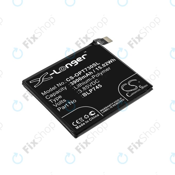 Battery for OnePlus 7T Pro, 3900mAh, Li-Pol, 3.85 V, BLP745, HQ