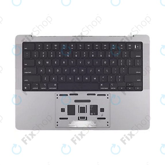 Top case keyboard frame for MacBook Pro 14", A2442 (2021), A2779 (2023), with US keyboard and battery, Space Gray, 661-21972, Genuine Apple