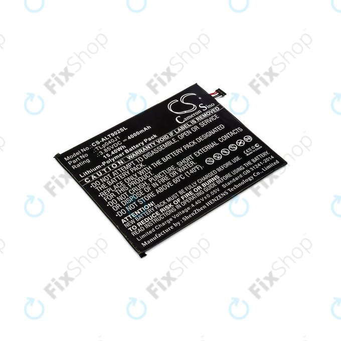 Battery for Alcatel 8082, Alcatel 9024w, 4000mAh, Li-Pol, 3.85V, TLp040J1, HQ