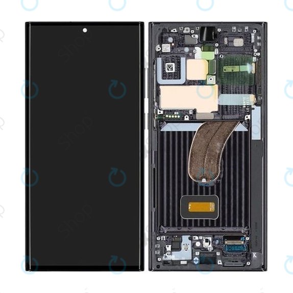 Samsung Galaxy S23 Ultra S918B - LCD Display + Touch Screen + Frame (Phantom Black) - GH82-30466A, GH82-30465A Genuine Service Pack