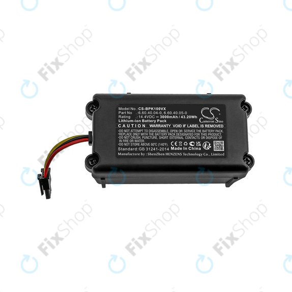 Battery for Sencor SRV 9250, SRV 8250, SRV 6250, SRV 4250, Blaupunkt XSMART, SRX 1002, Li-ion, 14.4V, 3000mAh, HQ