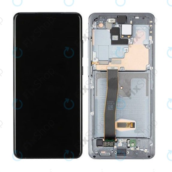 Samsung Galaxy S20 Ultra G988F - LCD Display + Touch Screen + Frame + Front Camera (Cosmic Gray) - GH82-22271B, GH82-22327B Genuine Service Pack