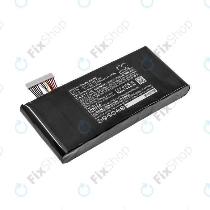 Battery for MSI GT72, MSI WT72, 7500mAh, Li-Ion, 11.1V, BTY-L77, HQ