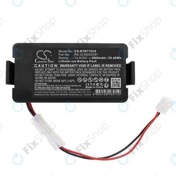 Rowenta RR7774, RR7755, Tefal RG7765 - Battery RS-2230002091 Li-Ion 14.8V 2600mAh HQ