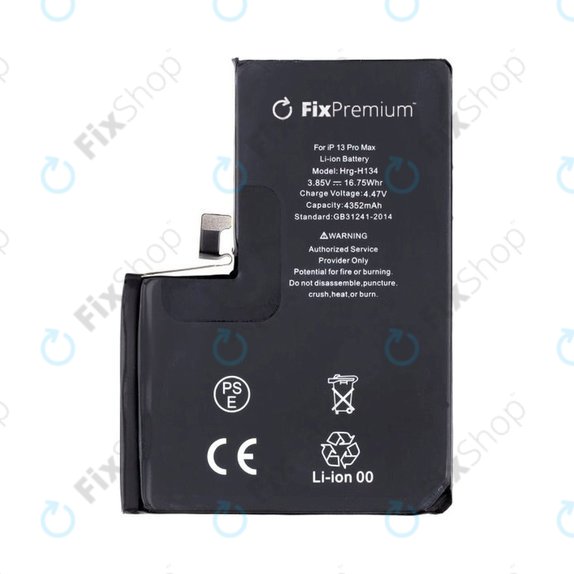 Battery for iPhone 13 Pro Max, 4352mAh, A2653, FixPremium