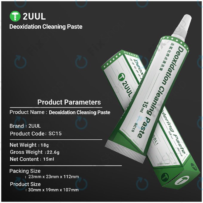 Deoxidation Soldering Paste, 2UUL SC15, 15ml