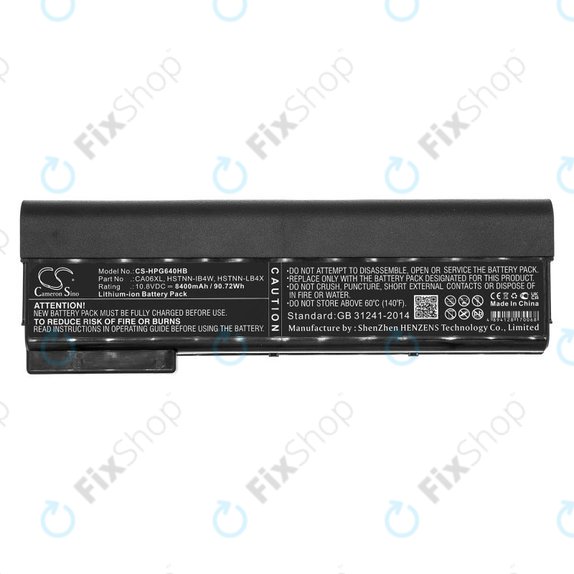 Battery for HP ProBook 640 G1, 650 G1, 655 G1, 645 G1, 8400mAh, Li-Ion, 10.8V, CA06XL, HQ