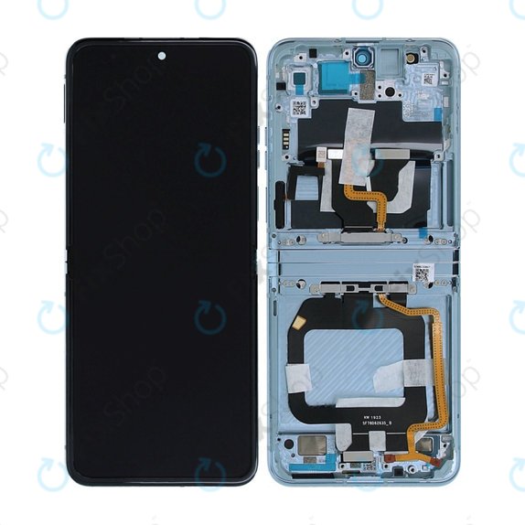 Motorola Razr 40 Ultra - LCD Display + Touch Screen + Frame (Glacier Blue) - 5D68C22597 Genuine Service Pack