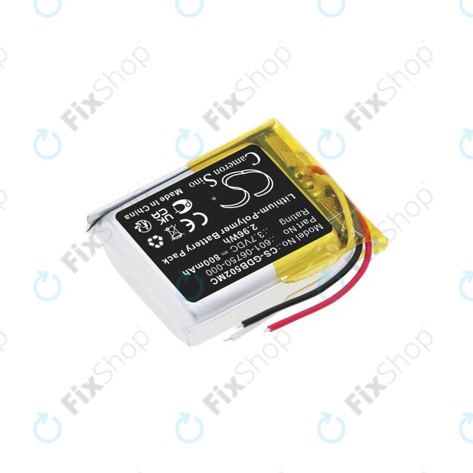 Battery for GoPro Hero 4 Session, Hero 5 Session, 800mAh, Li-Pol, 3.7V, 601-06750-000, HQ