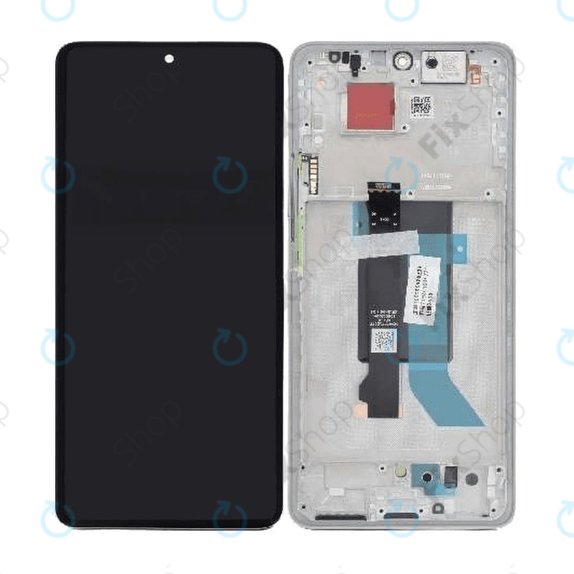 Xiaomi Poco X7 24095PCADG - LCD Display + Touch Screen + Frame (Silver) - 5600030O16P00 Genuine Service Pack