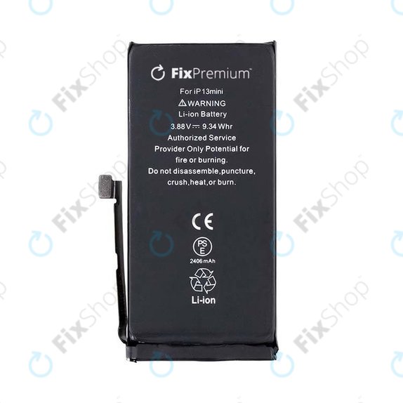 Battery for iPhone 13 Mini, 2406mAh, DIAGNOSTIC
