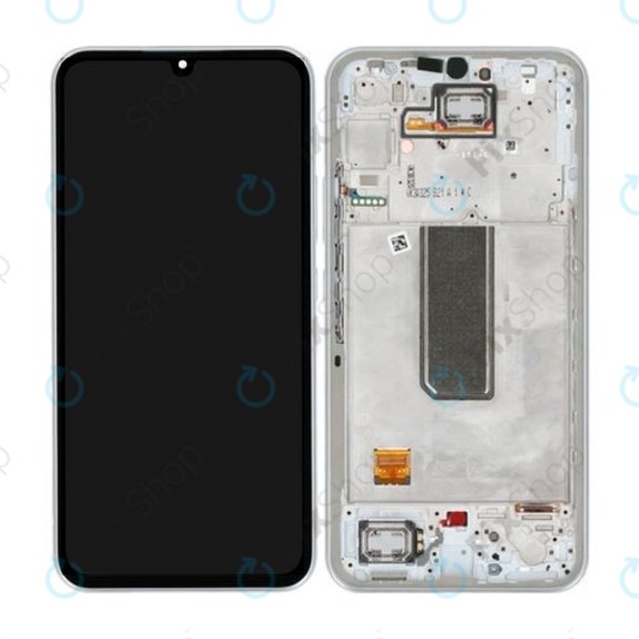 Samsung Galaxy A34 5G A346B - LCD Display + Touch Screen + Frame (Silver) - GH82-31200B, GH82-31201B Genuine Service Pack