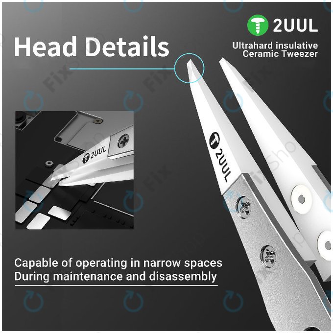 Precision Tweezer, Ceramic Insulated, 2UUL TW31