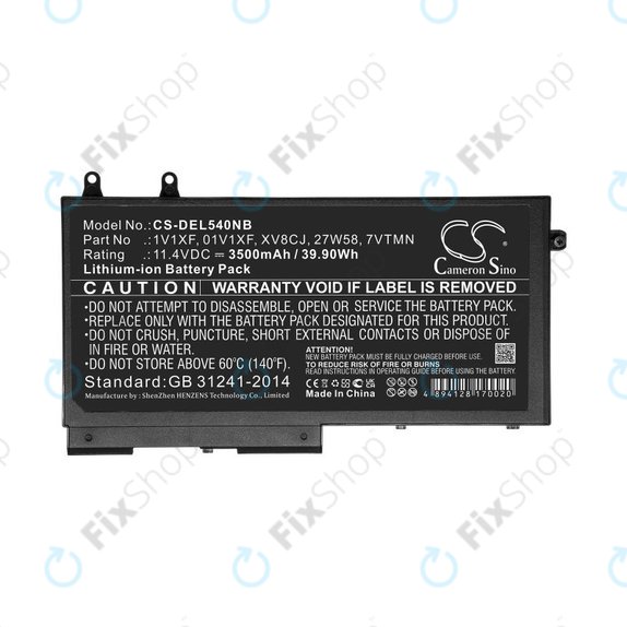 Battery for Dell Latitude 5400, Inspiron 7591 2-in-1, 3500mAh, Li-Ion, 11.4V, XV8CJ, HQ